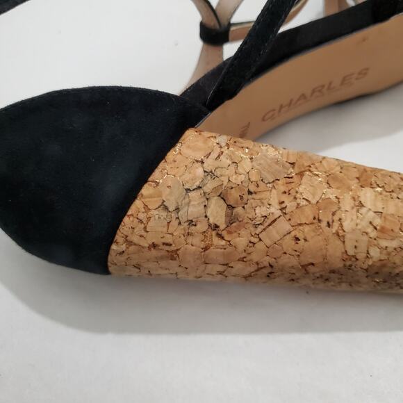 Charles David | Strappy Platform Leather Chunky Heels - Picture 9 of 13